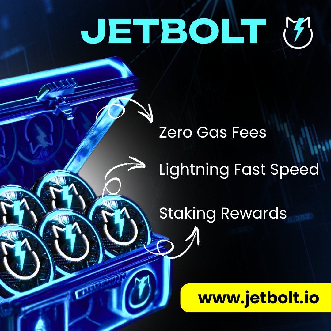 JetBoltOfficial's tweet photo. Which crypto platform offers:
βοΈ Zero gas fees
βοΈ Lightning fast speed
βοΈ Daily staking rewards
Hint: It rhymes with JetBolt π
Learn more π https://t.co/UO3OmFPXej
#Crypto #Cryptocurrency #JetBolt #Altcoin #CryptoPresale #Ethereum #Bitcoin https://t.co/cU5RAMC2RR