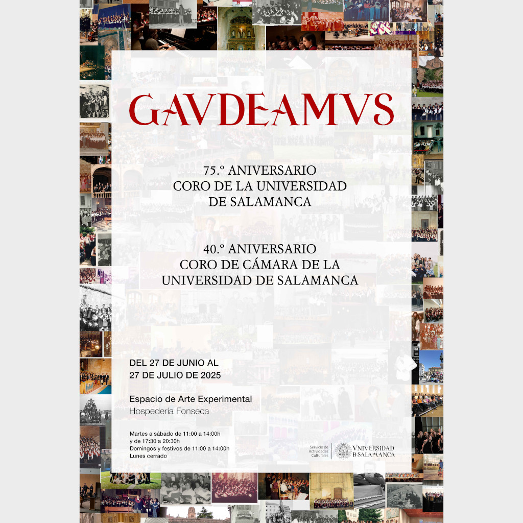 EXPOSICIÓN: Gavdeamvs
El <a href="/CoroUSAL/">CoroUSAL</a>  y el Coro de Cámara de la USAL reúnen su historia hasta el 27 de julio en el Espacio de Arte Experimental de la Hospedería Fonseca de <a href="/SAC_Usal/">Servicio de Actividades Culturales USAL</a> 
tribunasalamanca.com/noticias/40965…