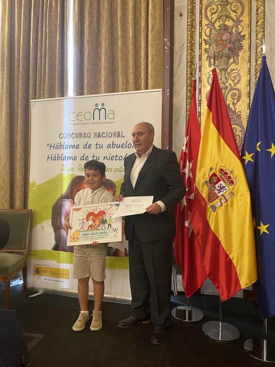 Ha sido un honor participar en la entrega de premios del concurso nacional organizado por CEOMA “Háblame de tu abuelo/a Háblame de tu nieto/a
