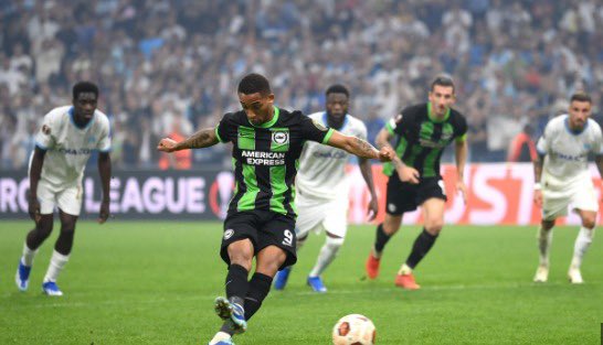 thegilbertros's tweet image. Memories of João.
Some good and some bad, unfortunately he will be remembered for the last 3 months - petulance, elbow throwing and arm flapping at the North Stand.
But…let’s not forget the ice cold penalty against Marseille inside the loudest & intense atmosphere. #BHAFC