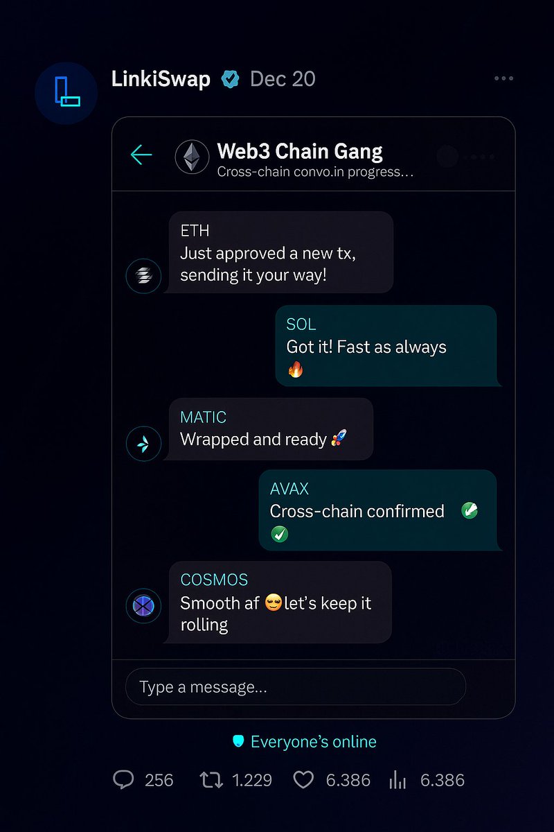 LinkiSwap's tweet image. Chains shouldn’t compete — they should communicate.

LinkiSwap makes cross-chain feel like your favorite group chat:

No delays. No confusion. Just seamless synergy.💪🔥

#LinkiSwap #WhyLinkiSwap #Interoperability #Web3Innovation #CryptoConvos
