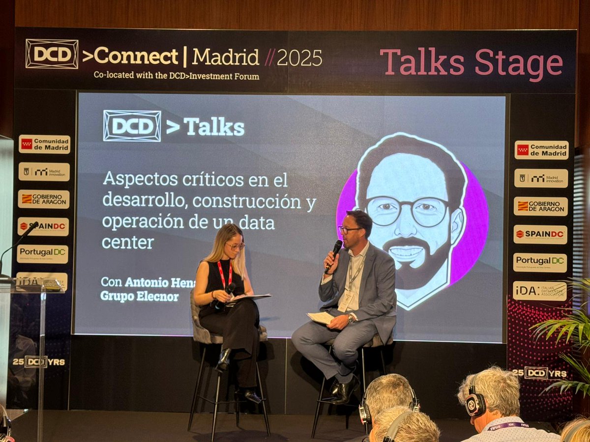 Participamos en el congreso DCD Connect Madrid, en la que nuestro compañero Antonio Henarejos analizó los principales retos en el desarrollo, construcción y operación de data centers. Algunos insights: 
 ⚡Gestión de la conectividad eléctrica.
💧Compromiso medioambiental en el