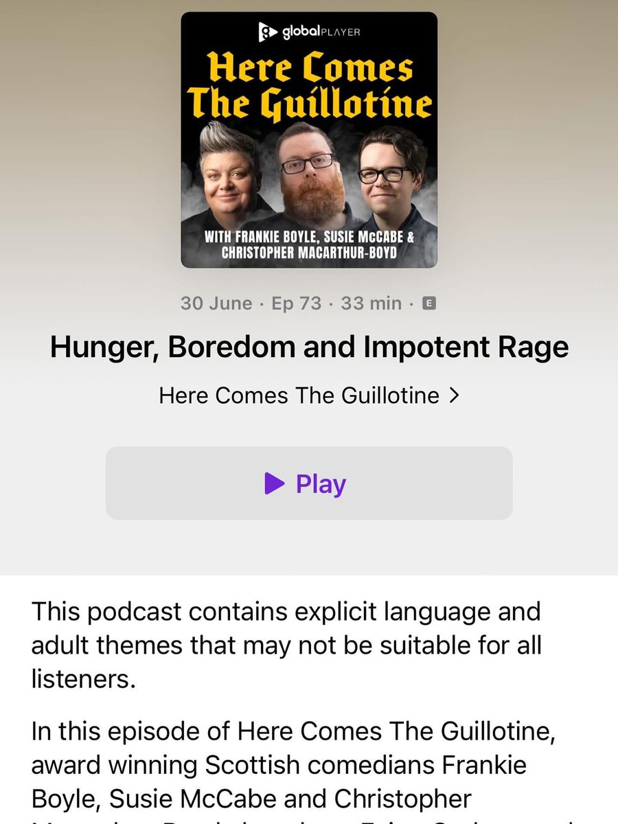 A new podcast out today