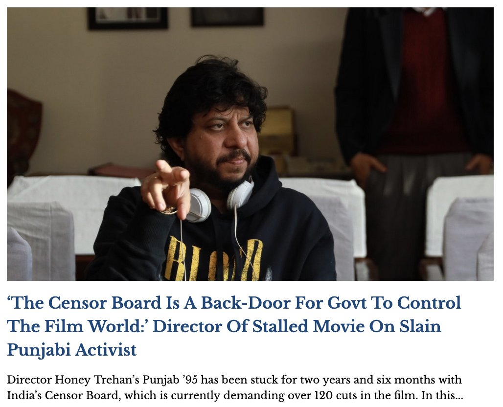 Article 14 (@article14live) on Twitter photo Govt interference, violations of legally mandated processes, silence after meetings, more than 120 cuts—director <a href="/HoneyTrehan/">Honey Trehan</a> gives <a href="/annavetticad/">Anna MM Vetticad</a> a detailed account of his 30-month ordeal with the #CensorBoard over #Punjab95 starring <a href="/diljitdosanjh/">DILJIT DOSANJH</a> article-14.com/post/-the-cens… Govt interference, violations of legally mandated processes, silence after meetings, more than 120 cuts—director <a href="/HoneyTrehan/">Honey Trehan</a> gives <a href="/annavetticad/">Anna MM Vetticad</a> a detailed account of his 30-month ordeal with the #CensorBoard over #Punjab95 starring <a href="/diljitdosanjh/">DILJIT DOSANJH</a> article-14.com/post/-the-cens…