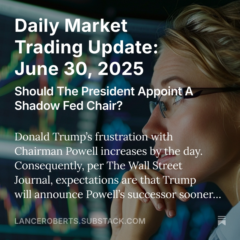 LanceRoberts's tweet image. Daily Market Trading Update: June 30, 2025 
open.substack.com/pub/lancerober…