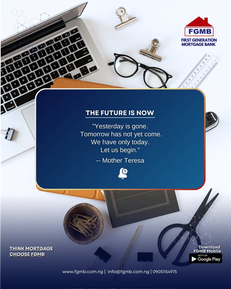 June is gone. July is approaching. You still have today. Your homeownership dreams can still be a reality if you start now. 
Think Mortgage 
Choose FGMB 
Visit us today! 
Call/WhatsApp 09051154975 for further enquiries. 
#fgmb #monday #mondaymotivation #mortgagemondays #startnow