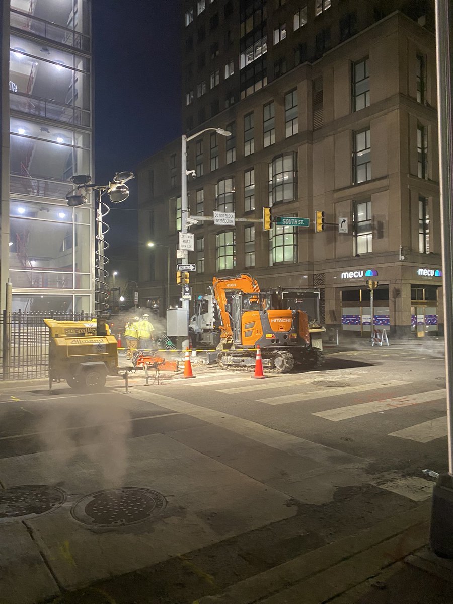 breanarossWBAL's tweet image. Road closures remain in Downtown Baltimore after an underground fire Saturday. Right now Baltimore Street is closed between Calvert and Holliday and Guilford Ave. is closed between Fayette and Redwood. BGE says they will partially reopen Baltimore Street at 6am. @wbaltv11