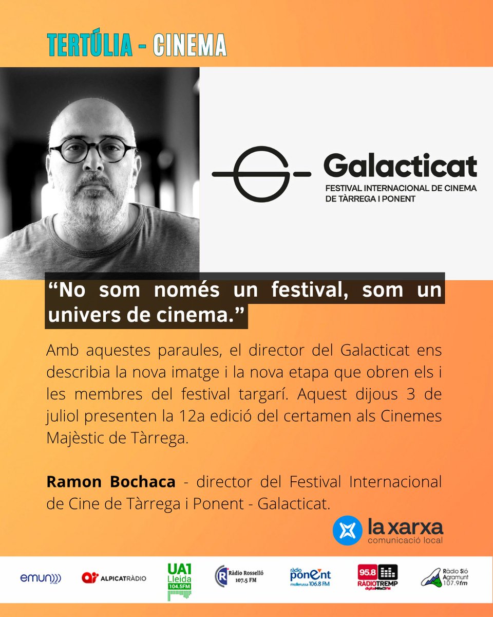 Recupereu l'entrevista que divendres vam fer al Ramon Bochaca sobre la 12a edició del Galacticat. Nova imatge i nous camins que presenten aquest dijous 3 de juliol i que ens avançava a Aquí a l'Oest!

radiorossello.cat/programs/aqui-…
