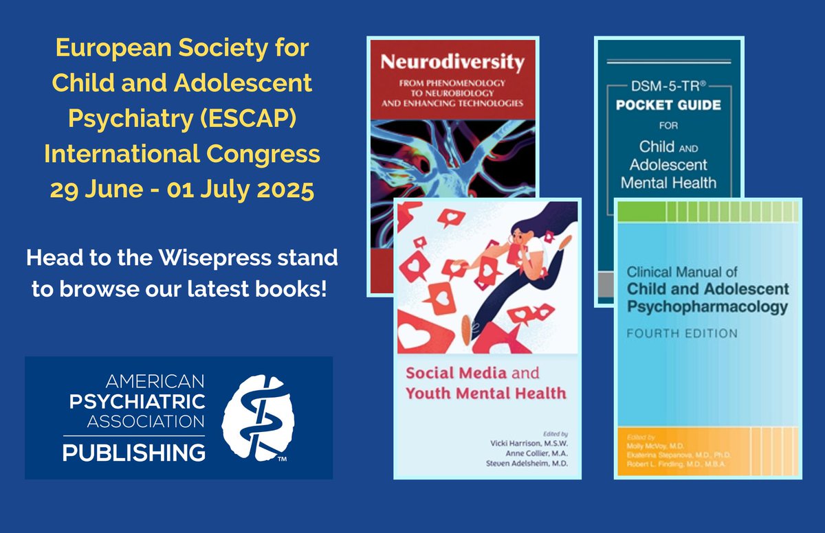 Oxford Publicity (@oxfordpublicity) on Twitter photo As #ESCAP International Conference in Strasbourg draws to a close, make sure you have visited the <a href="/WisepressBooks/">Wisepress Books</a> stand before you leave, where you can browse the newest and bestselling books from <a href="/APA_Publishing/">Amer Psychiatric Pub</a>!
#ESCAP2025 #childpsychiatry #adolescentpsychiatry As #ESCAP International Conference in Strasbourg draws to a close, make sure you have visited the <a href="/WisepressBooks/">Wisepress Books</a> stand before you leave, where you can browse the newest and bestselling books from <a href="/APA_Publishing/">Amer Psychiatric Pub</a>!
#ESCAP2025 #childpsychiatry #adolescentpsychiatry