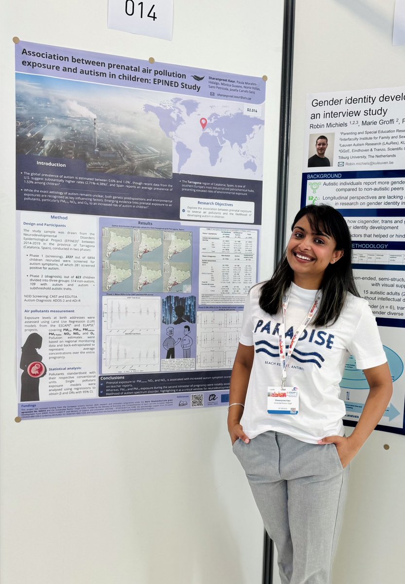 sharanpreetk0's tweet image. Presenting my poster today at #ESCAP2025 in Strasbourg, excited to exchange ideas and advance the field of child & adolescent psychiatry! 📝 @MSCActions @cienciaURV #AirPollution #autism #pregnancy