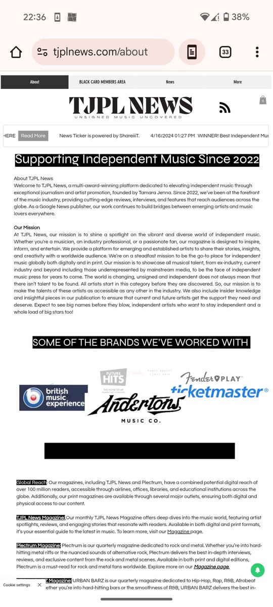 TJPL news, creators of  Plectrum Magazine, in which I'm featured in Issue 4, have worked with Andertons Music! 
(I've worked as a cleaner at Andertons for nearly eleven years!)
😊

<a href="/TJPLNEWS/">TJPL NEWS</a>
<a href="/andertonsmusic/">Andertons Music Co.</a>

#musicindustry #music #tjplnews #andertons #andertonsmusic #musicmag