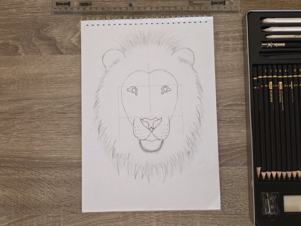 bubzspyk's tweet photo. There was a moment where this lion looked like he hadn’t slept in 3 years. Same, buddy. Same 😵🦁 but we powered through and look at him now 🥳❤️😍 
#Lions #lionking #kingofthejungle  #sketchart #artisticprocess #shadingtechnique  #artstudio #ArtJourney  #artistgram #bubzspyk https://t.co/3fq8iOoCTw