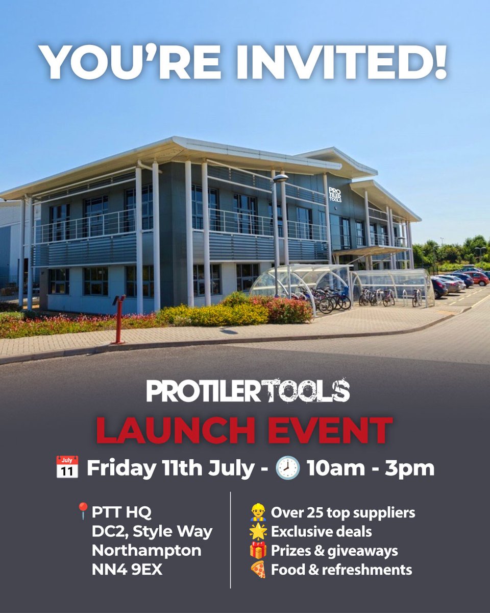 Pro Tiler Tools to celebrate opening of new Northampton HQ with a launch event for customers and suppliers on Friday, 11th July from 10am to 3pm. Find out more: bit.ly/4l9T1lB
#protiler #tiling #tiles