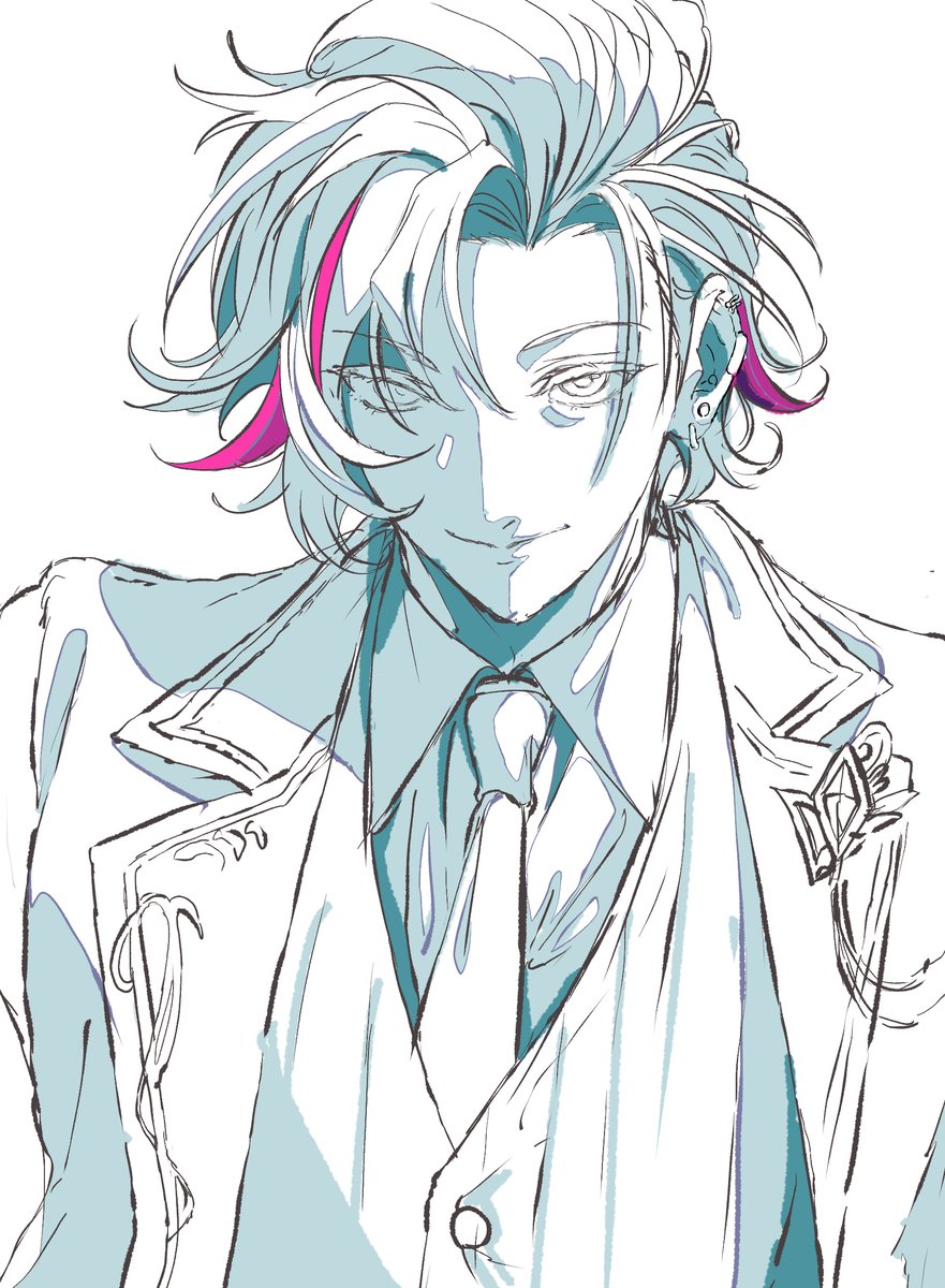 後輩に頼まれて不破湊描きました。