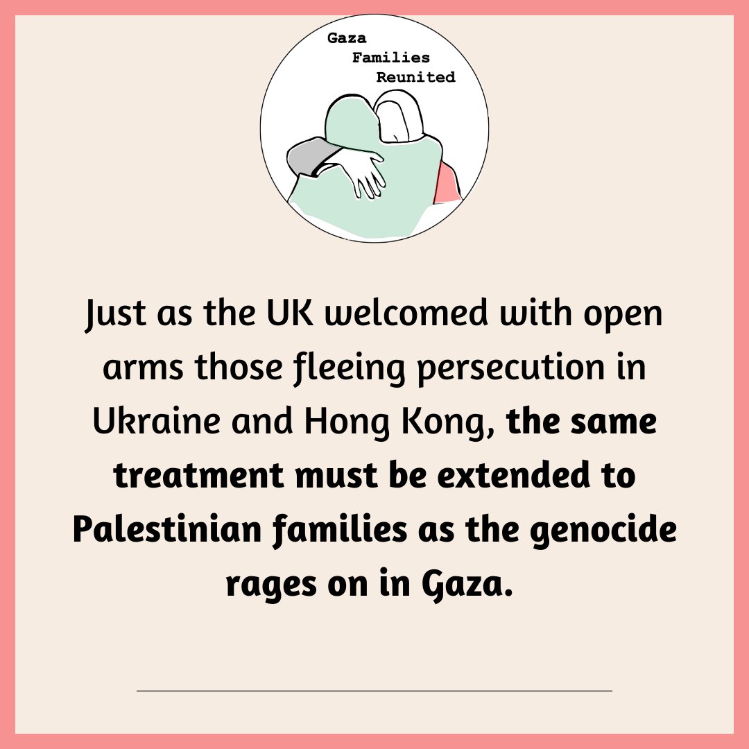 Last night, 67 MPs urgently called for a visa scheme to reunite British Palestinians with their loves ones in Gaza until it is safe to return. 

Please join this movement by calling your MP today to ask them  to support the creation of this visa. The time to act is now.