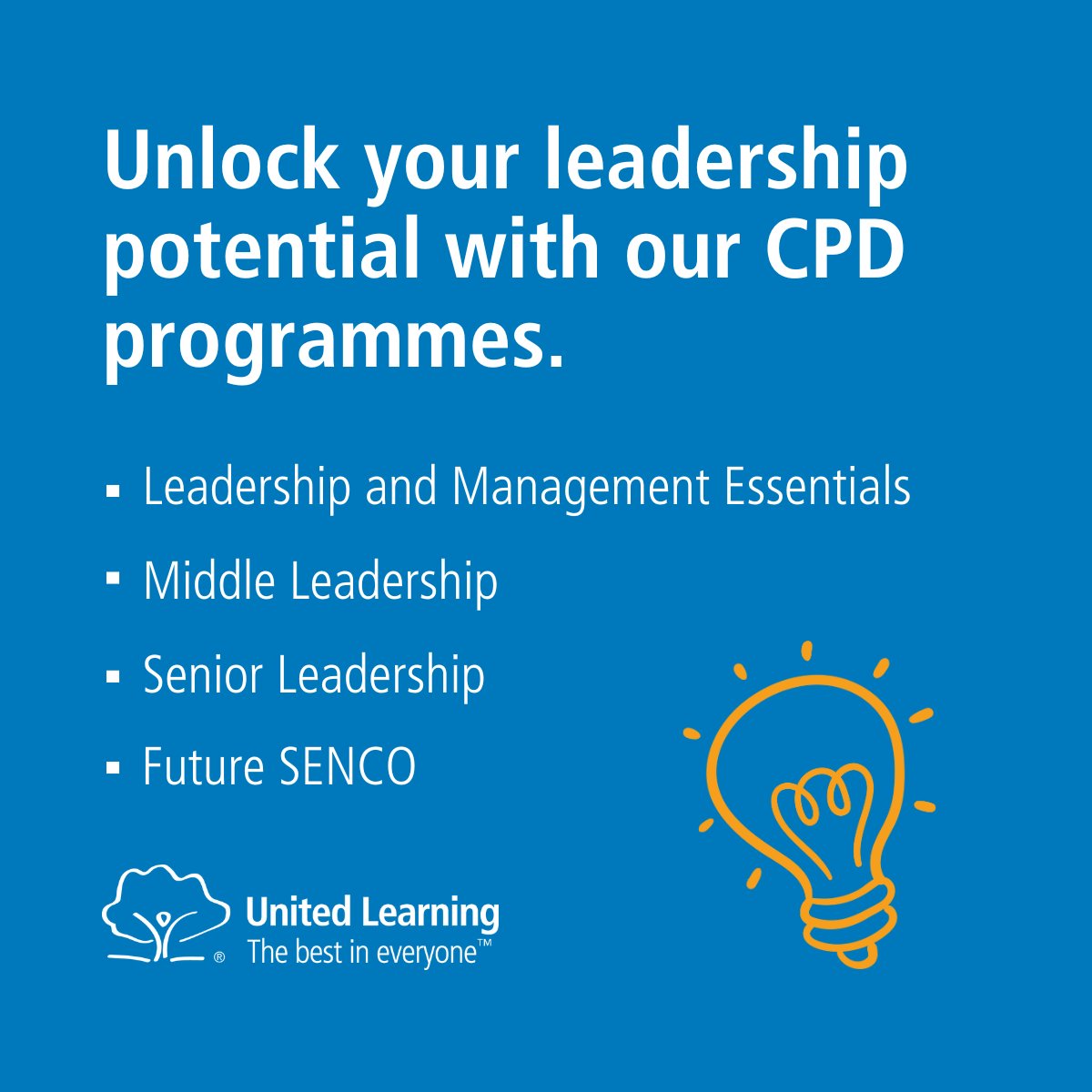 UnitedLearning's tweet image. Starting a new school leadership role this September?
Our leadership programmes are the toolkit to get you started, and they’re open to staff working in any UK school 🙌
Invest in your career development: ow.ly/aJMS50WibBy
#CPD
