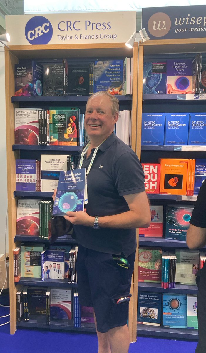 It was a pleasure to meet Dr Darren Griffin yesterday at the Wisepress bookstand at #ESHRE2025. 

He was presenting his title, 'Preimplantation Genetic Testing: Recent Advances in Reproductive Medicine', which is available for sale on the Wisepress bookstand in the Taylor &amp;