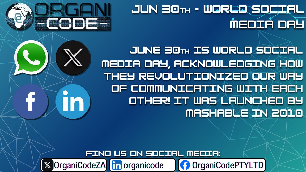 OrganiCodeZA's tweet photo. Social Media has changed a lot of how we interact with friends, family and even clients.

Please follow us on 
LinkedIn: https://t.co/RoyCAfEwby
TwXtter: https://t.co/y61EFqOca3
Facebook: https://t.co/rjgOZr9UhB
and check out our website: https://t.co/DI21QefBjl https://t.co/qbpKjHBJ2b