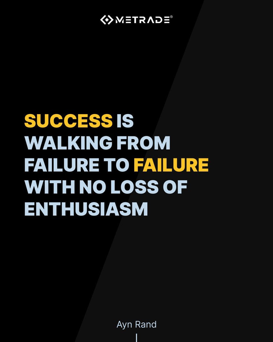 metradeapp's tweet photo. Fail forward. Bounce back louder. 

#ResilienceRules #CryptoJourney #KeepGoing #SuccessMindset #METRADE https://t.co/mBpgwKdj9E