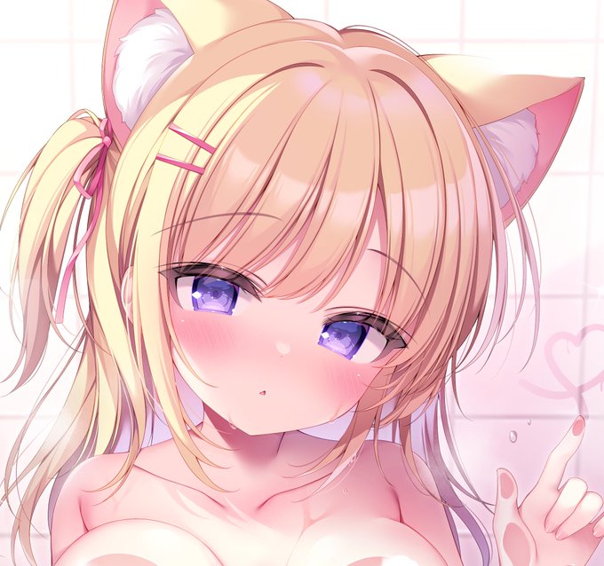 おしらせ 本日発売の電撃萌王2025年8月号の企画 『萌絵萌絵コロシアム』にて、イラストとインタビューを載せていただきました/•᷅•᷄\୭ お風呂テーマで猫耳ちゃんをかきました~ よろしくおねがいします