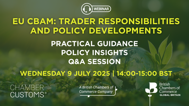 CW_IntlTradeHub's tweet photo. EU CBAM: Trader Responsibilities and Policy Developments

📅Wednesday 9th July, 2:00pm -3:00pm
📍Online Via Zoom

Book now👉https://t.co/OPkTlAeQJo

Join ChamberCustoms for an informative session on the EU Carbon Border Adjustment Mechanism (CBAM) and what it means for exporters. https://t.co/CdT1uLSwyd