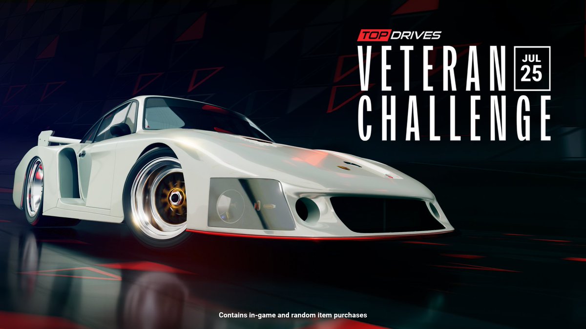 🗣️  The VETERAN CHALLENGE: JULY will start on Tuesday, July 1st 11am BST and run until Saturday, July 5th 11am BST.
All RQ460-500 players will have access to this Veteran Challenge, and the criteria is 2/3/4x Lancia! 
For more details, check out the in-game inbox 📨
