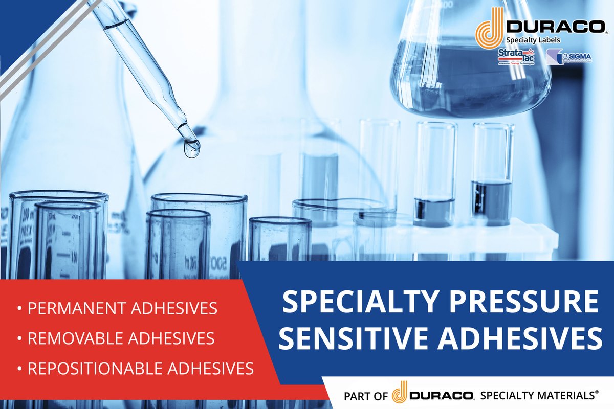 Duraco Specialty Labels offers a range of permanent, removable, and repositionable adhesives. With over 70 years of experience, we provide in-house customization to meet exact specifications.

Connect with an expert: hubs.ly/Q03bnqXx0

#DuracoSpecialtyLabels