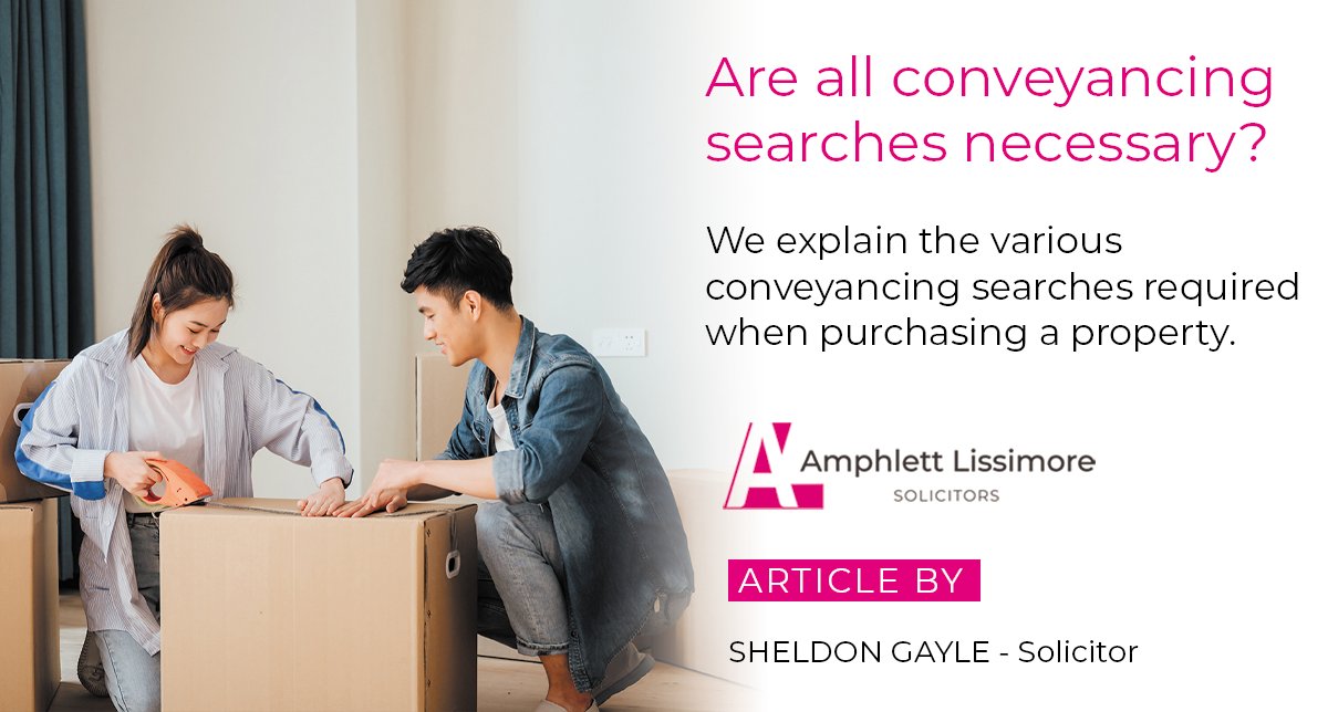 Are all conveyancing searches necessary?

Residential property solicitor, Sheldon Gayle, explains the various conveyancing searches required when purchasing a property in our blog - loom.ly/dwsnX2M

#Conveyancing #ResidentialProperty