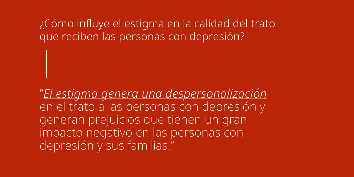 El estigma que rodea la #depresión puede venir de diferentes ámbitos personales y profesionales de la persona que la padece, pero una cosa es clara: influye siempre en su calidad de vida, bienestar y recuperación.

<a href="/JulioZarcoR/">Julio Zarco</a> 
👉 bit.ly/3FAhssY