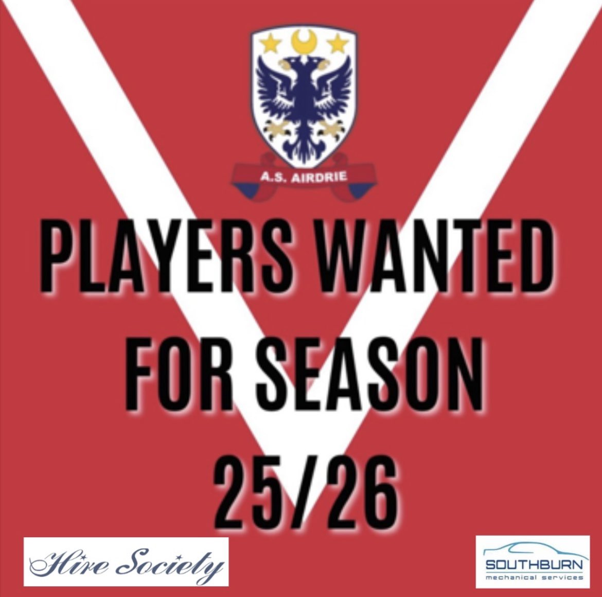 Whether you're looking to get back into the game or take on a new challenge, we want to hear from you! 💪

Interested? Drop us a message or tag someone who might be!
#ASAirdrie #NewPlayersWanted #AmateurFootball #SaturdayLeague #JoinTheTeam