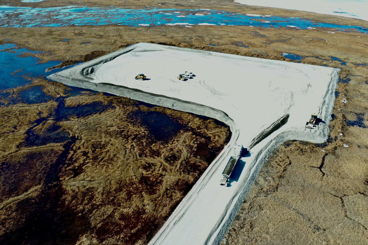 PantheonResour1's tweet image. Great progress has been made on the Dubhe pad, located adjacent to the Dalton Highway and TAPS (oil pipeline) on Alaska's North Slope. The proposed gas pipeline (Alaska LNG phase 1) will also run in very close proximity to this pad. #PANR #PTHRF $PANR $PTHRF #OOTT #AlaskaLNG