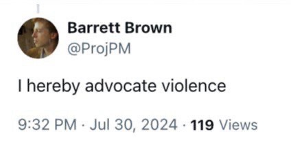 0nePassWay's tweet photo. Their good friend Barrett Brown, who aided my extremist litigation opponent Louise Mensch, who gang stalked me with violent DEATH THREAT MAKERS: https://t.co/Tvw1MWQoOr