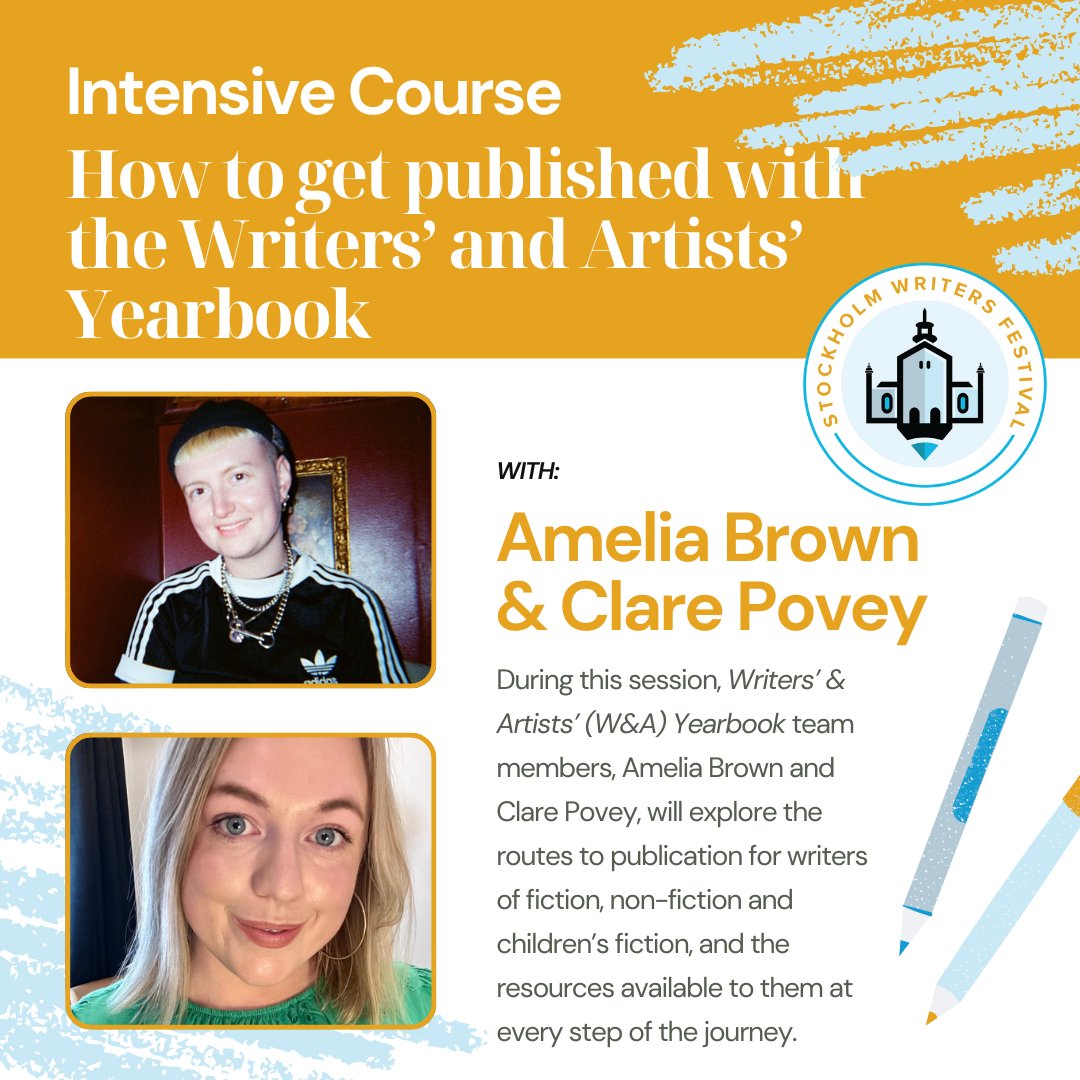 For ticket holders: Add-on tickets to this Friday Intensive by the prestigious Writers' &amp; Artists' Yearbook are still available!

Visit: stockholmwritersfestival.com