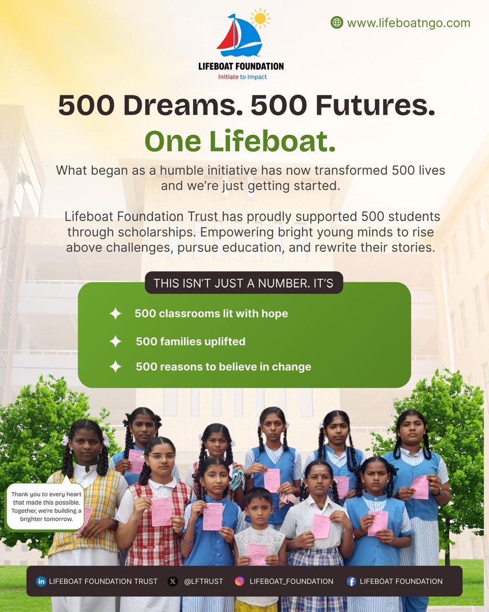LBFtrust's tweet photo. Scripting 500 success stories-One Scholarship at a time ! https://t.co/jYJTIFmxEJ