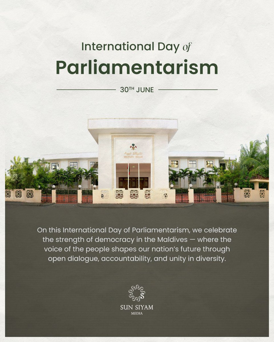 Celebrating the power of people through parliaments.
#ParliamentarismDay" #ssmedia #sstv #sstvmv #sunmv #sunonline #sunpodcast #sunplaymv