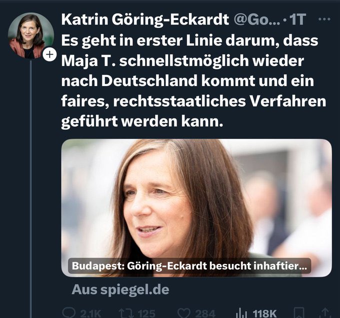 Ich fasse mal zusammen: Die Politikerin ohne Ausbildung, Berufserfahrung und Wählerstimmen, billigt eine Straftat, diskriminiert Ungarn und zeigt keinerlei Empathie mit den Opfern. 🤮