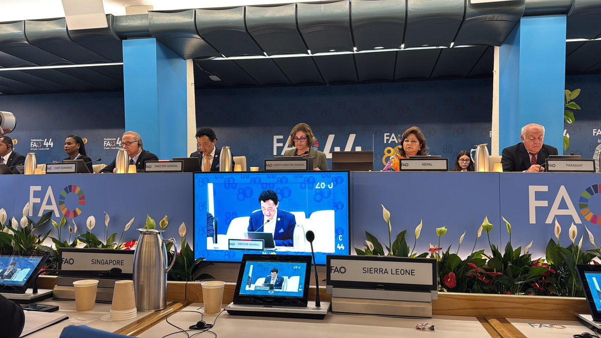 Honored to address the “Four Betters for Small Island Developing States (SIDS), Least Developed Countries (LDCs) and Landlocked Developing Countries (LLDCs)” high-level roundtable at the 44th Session of the Food and Agriculture Organization (FAO) Conference in Rome, Italy. The