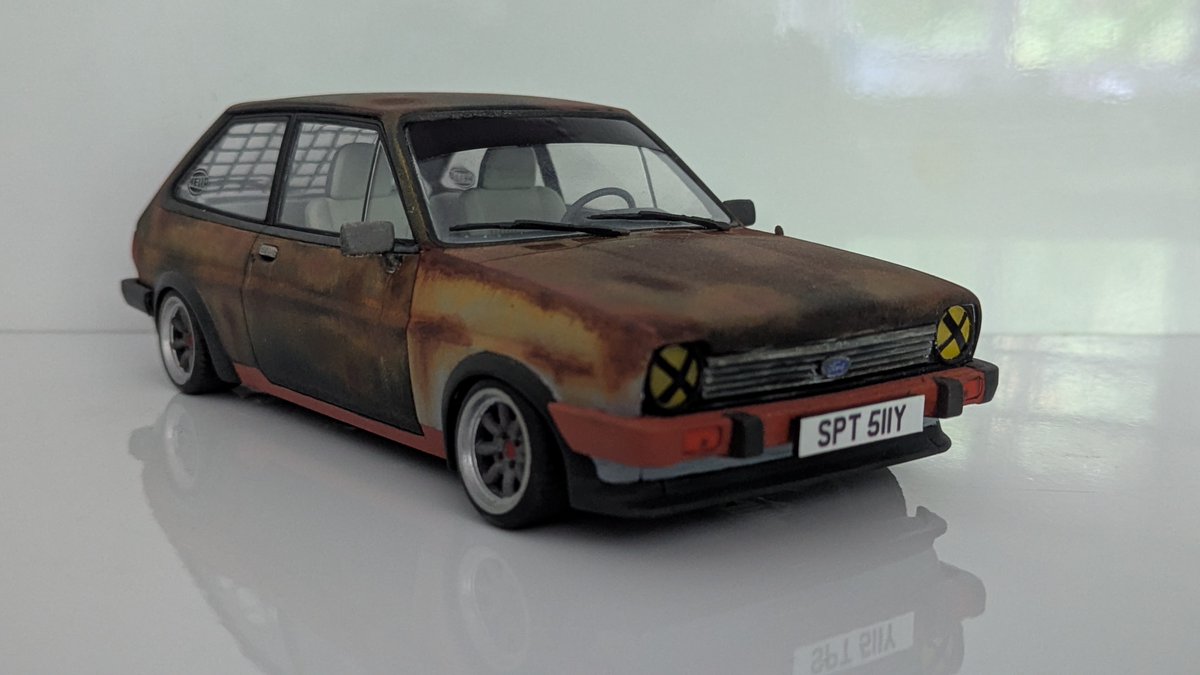 RustNDustUK's tweet photo. Another commission completed, Fiesta Rat. #Fiesta #Ford #FordFiesta #Rat #RatRod #Diecast #Diorama #BarnFind #RustNDustUK https://t.co/XHYqDZyzJM