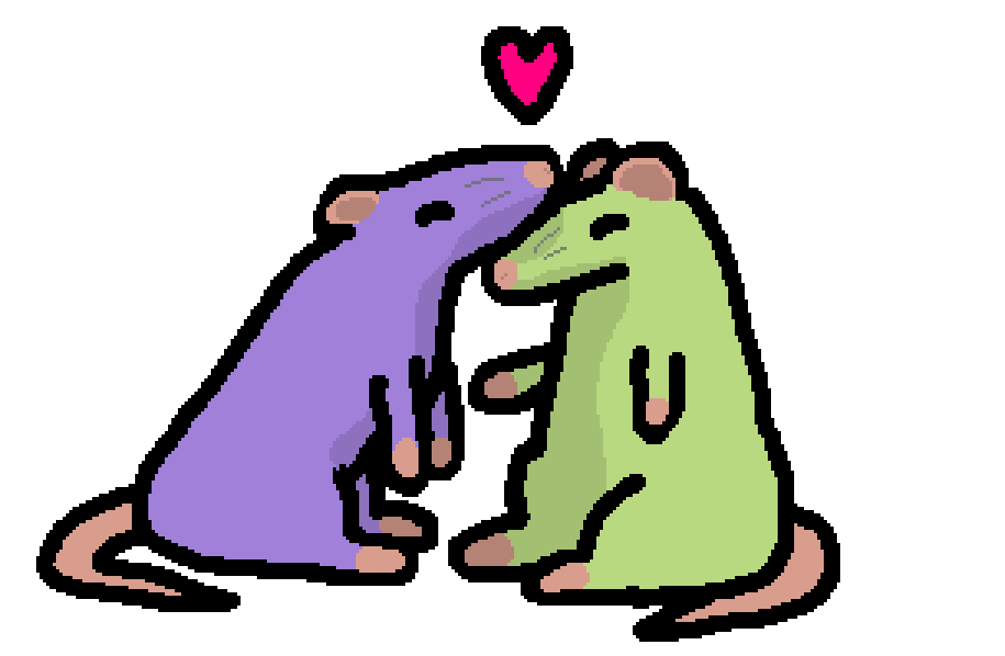 PigeonGod39's tweet image. Daily Rats for no reason

Day 361: Romantic Rats (they happen to be homosexual) #rat #pixelart