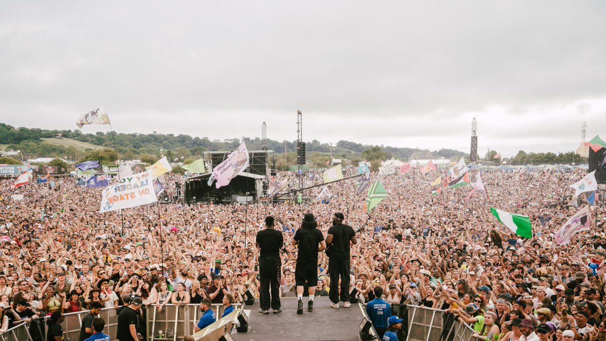 EzraCollective's tweet image. Started playing drums when I was 3 & fell in love with them - all my brothers have a similar story. You practice hours a day with the dream that you might play Glastonbury. Saturday’s energy came from deep gratitude that we got to perform on that stage for you. Thank you.