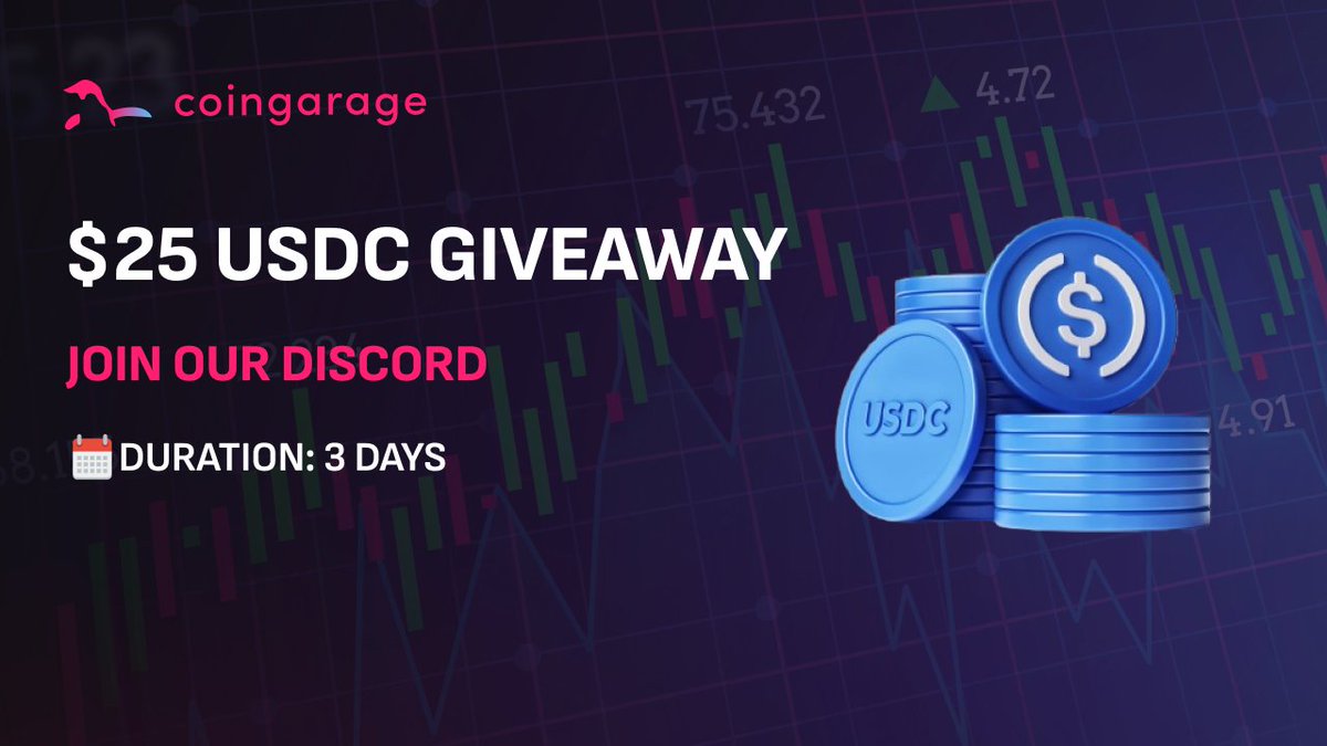 ComfortoApp's tweet photo. 🪂 $25 USDC GIVEAWAY 🪂

How to Enter:

▪️ Follow us @Coingaragesro
▪️ Like + RT this post
▪️ Comment & Tag 3 friends
▪️ RT our pinned post
▪️ Join our Discord and provide screenshot to comments

Coingarage Discord: https://t.co/XX6gjppp9X

⏳ Giveaway rolls in 72 hours!

Let’s run it up — good luck! 💜