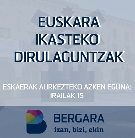 🗣✍️ Bergarako Udaleko Euskara Zerbitzuak hiru dirulaguntza mota emango ditu 2024-2025 ikasturtean edota 2025eko udan euskara ikasten ibili direnei edota ikasketa osagarriak euskaraz egin dituztenei.

🔗 bergara.eus/eu/node/20775

#Bergara #IzanBiziEkin