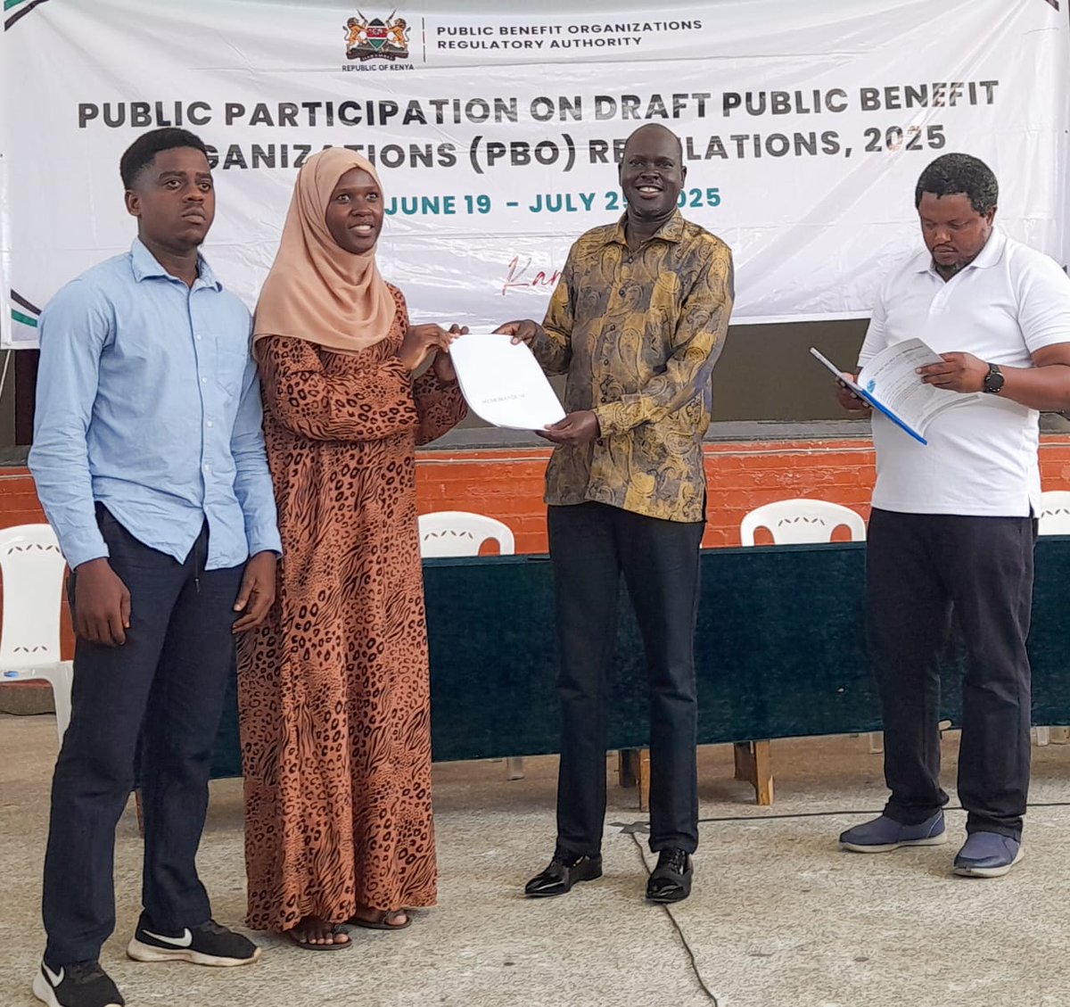 kwalecso consortium (@kwalecsoc) on Twitter photo Kwale county civil society organizations have today submitted a joint memorandum on the proposed Public Benefits Organization Regulations at Tononoka social hall, Mombasa county. <a href="/thekhrc/">KHRC</a> <a href="/Mwarpkenya/">Muslim Women Advancement of Rights and Protection</a> <a href="/kwalecop/">Kwale County community of practice</a> <a href="/naturaljustice/">Natural Justice</a> <a href="/sumeiya_omar/">sumeiya omar</a> <a href="/UNDPKenya/">UNDP Kenya</a> Kwale county civil society organizations have today submitted a joint memorandum on the proposed Public Benefits Organization Regulations at Tononoka social hall, Mombasa county. <a href="/thekhrc/">KHRC</a> <a href="/Mwarpkenya/">Muslim Women Advancement of Rights and Protection</a> <a href="/kwalecop/">Kwale County community of practice</a> <a href="/naturaljustice/">Natural Justice</a> <a href="/sumeiya_omar/">sumeiya omar</a> <a href="/UNDPKenya/">UNDP Kenya</a>