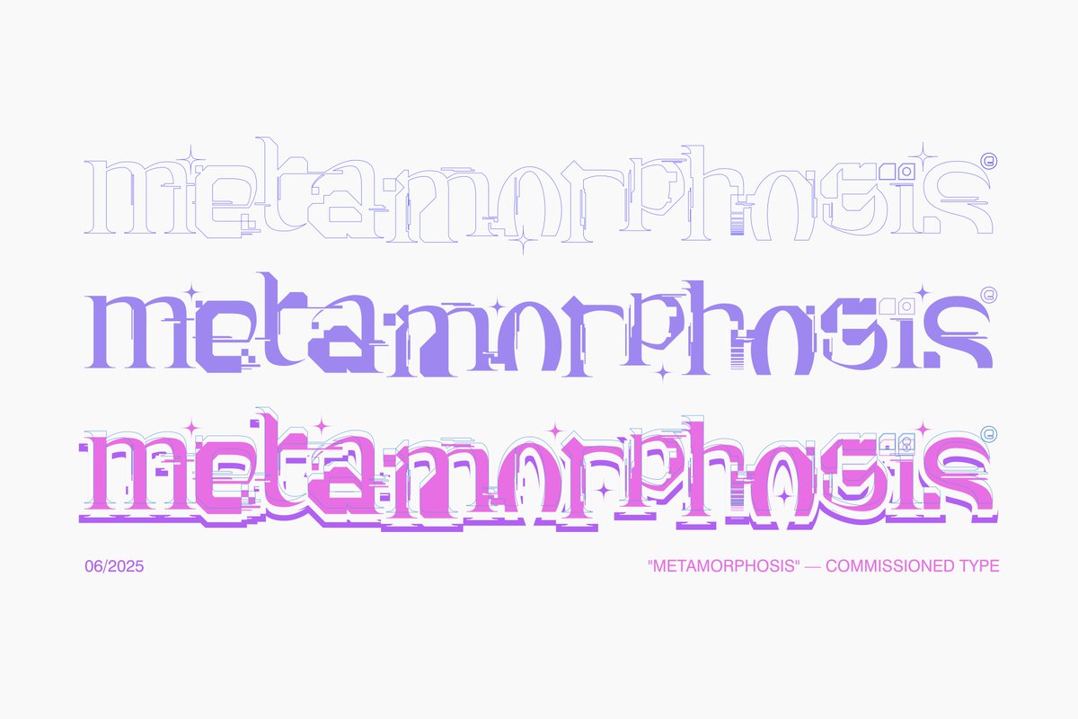 Comm. Typography Showcase — "metamorphosis" (Credits in replies)