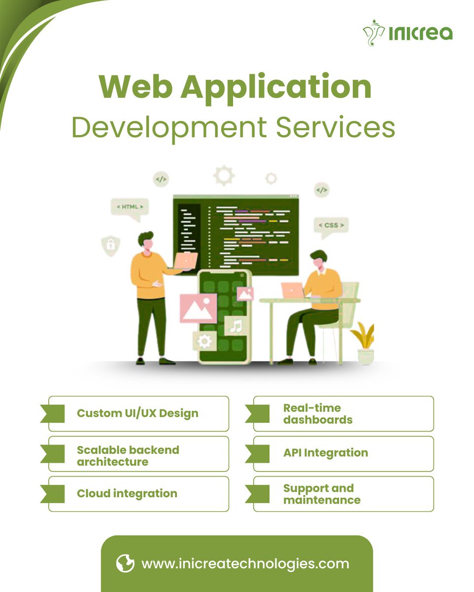 inicreatech's tweet image. 🚀 Transform Your Ideas into Powerful Web Apps!
From sleek dashboards to scalable platforms, Inicrea delivers custom web applications that fuel growth and innovation.
#WebAppDevelopment #InicreaTechnologies #BuildWithInicrea #BusinessTech