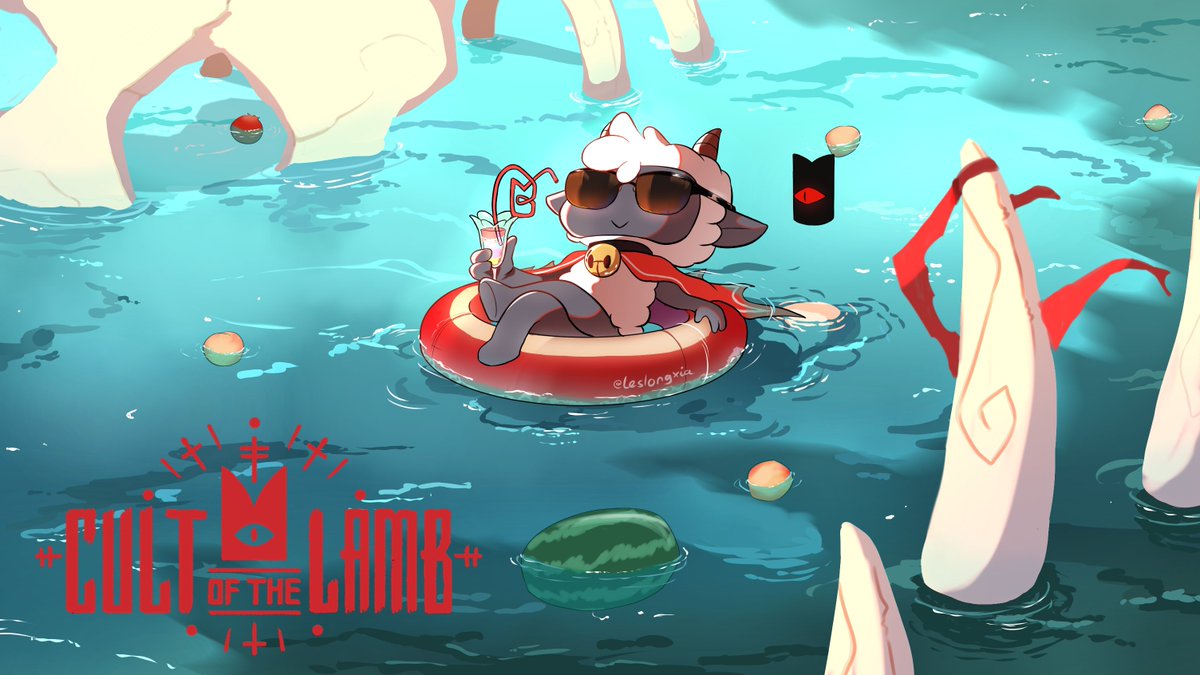 Leslongxia's tweet image. My little, almost late, participation for the COTL summer banner event !
Managed to finished it just in the nick of time, so it's fairly small, but still happy with it !
Enjoy the Summer everyone !
#cultofthelambfanart #COTL #cotl #lamb
#CultoftheLamb #cotlfanart