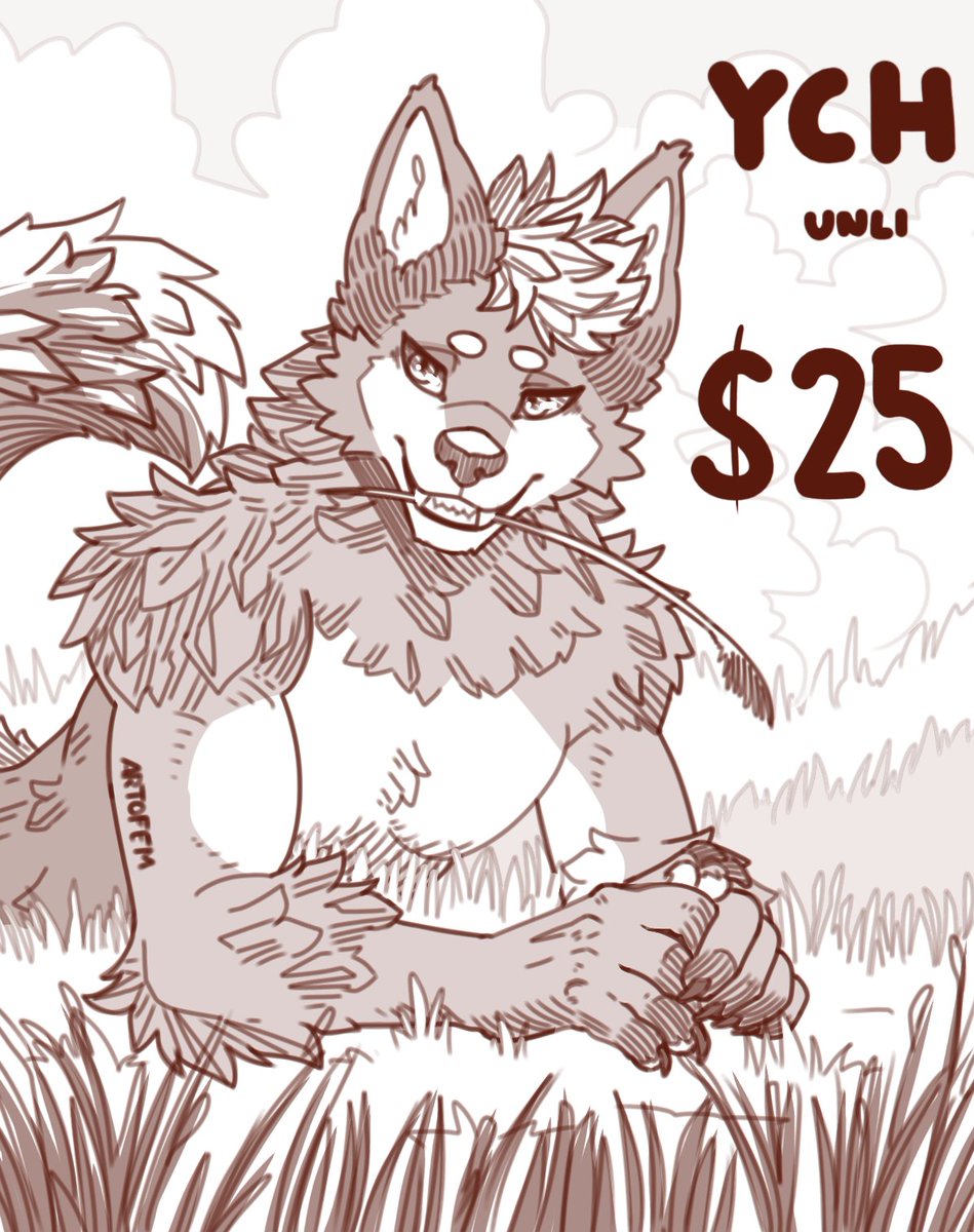 Available YCH :3

- Any gender or species
- Paypal payment
- Fixed price
Discord: artofem
Telegram: artofem2024

Art samples at my FA gallery:
furaffinity.net/gallery/artofem

Tysm for RT and likes! :3

#ychcommission
#opencommisions
#ych
#furrycommision
#furryartist