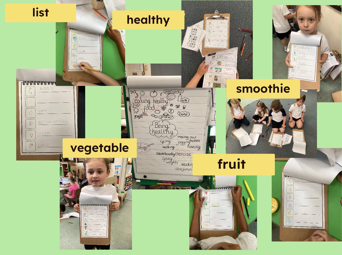 GatesPenguins's tweet image. To kick off our week we spoke about what being healthy means, Penguins came up with some amazing ideas. One of our challenges this week is to write a shopping list for a smoothie, look at their amazing writing! Can’t wait to taste the smoothies! #healthandfitnessweek #eyfs