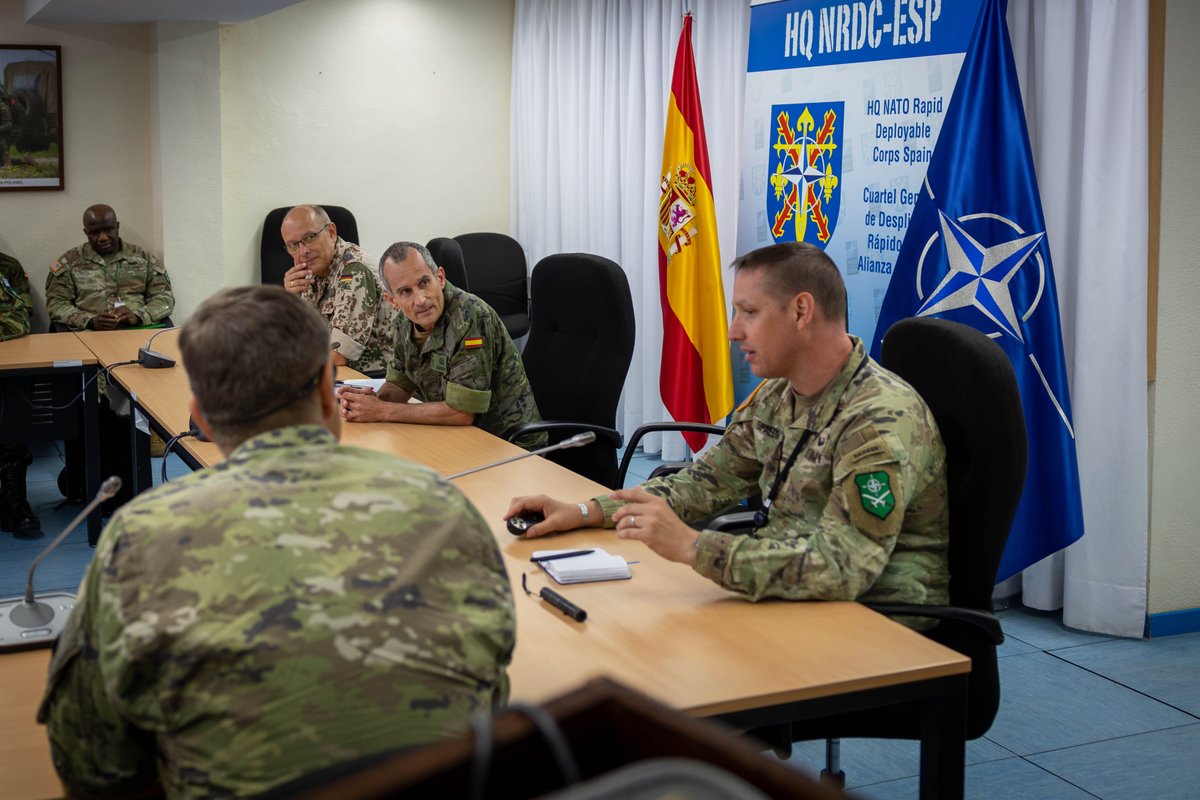 CGTAD_NRDC_ESP's tweet photo. HQ NRDC-ESP is fully engaged in the planning of Exercise Loyal Leda 2026 (#LOLE26). This key exercise will validate our capabilities as Warfighting Corps, confirming our readiness to operate in high-intensity operations.
As part of this process, @LANDCMD has conducted an assessment of HQ NRDC-ESP’s planning performance, reinforcing our commitment to @NATO readiness and operational proficiency.
#WeAreNATO