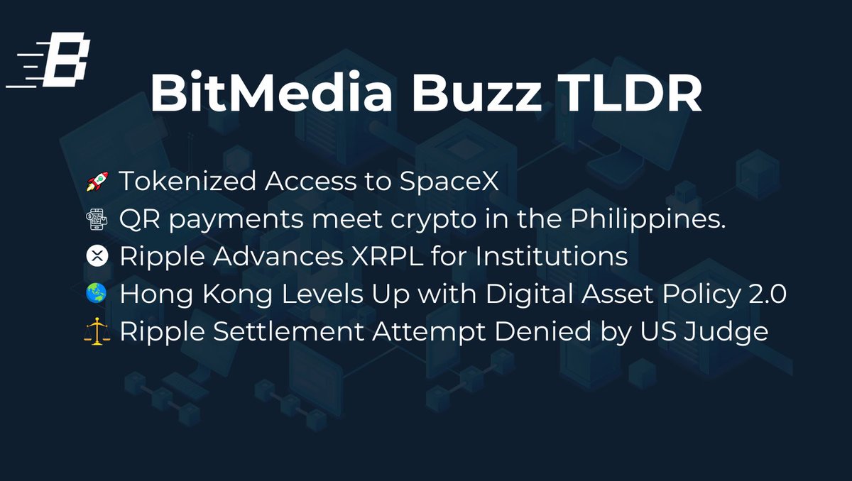 BitMediaBuzz1's tweet image. 7️⃣ That’s your BitMediaBuzz Weekly TLDR! ✅

Caught you up in minutes? Help us out:
🔁 Repost this
👀 Follow @BitMediaBuzz1
📅 Tune in next week for another curated Web3 buzz! 

#BMBTLDR #CryptoWeekly #Web3Recap #Cryptonews #Cryptocommunity
